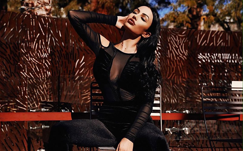 cute russian woman resting